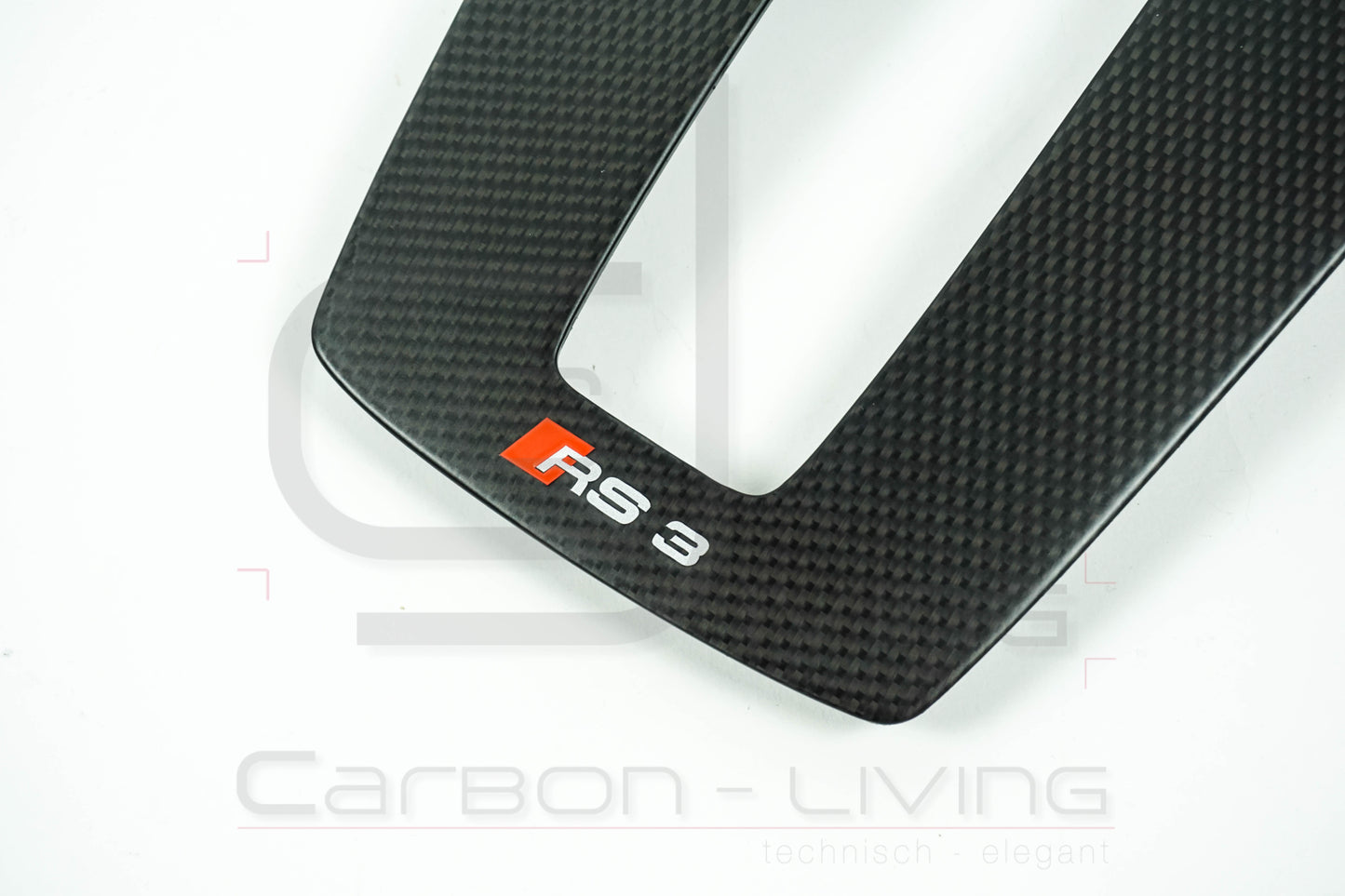Audi A3 S-Line S3 RS3 8Y Carbon Schaltrahmen Schaltkulissenblende Schaltumrandung für Automatik S-tronic