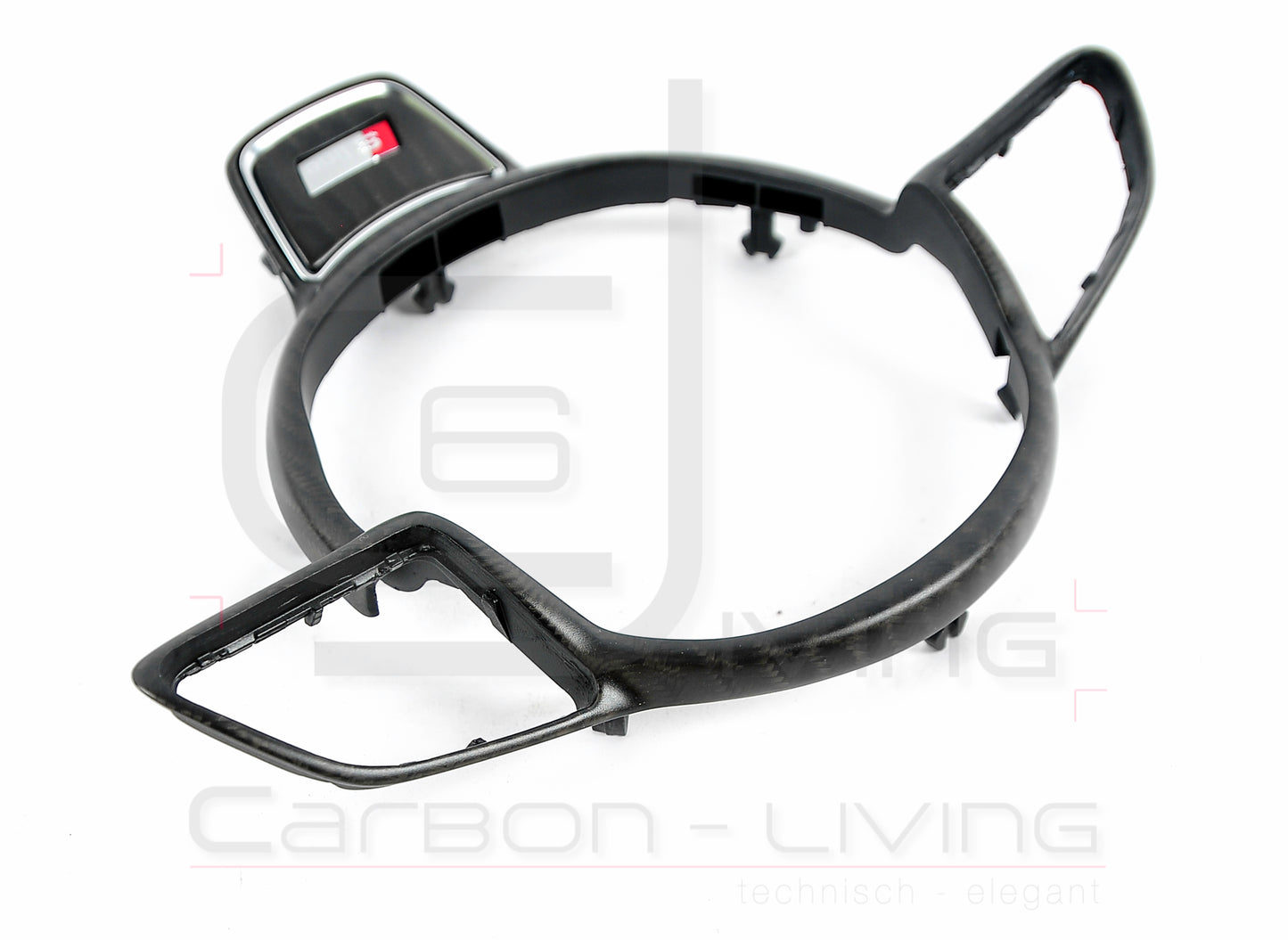 Audi A3 S-Line S3 8V Vorfacelift Carbon Blende für Lenkrad-Emblem 3-Speichen Sportlenkrad
