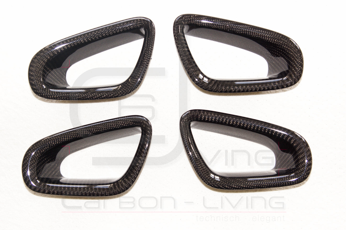Audi A3 S3 RS3 8P Carbon obere Blenden Verkleidungen für Sitzlehne Motorsport-Schalensitze Recaro