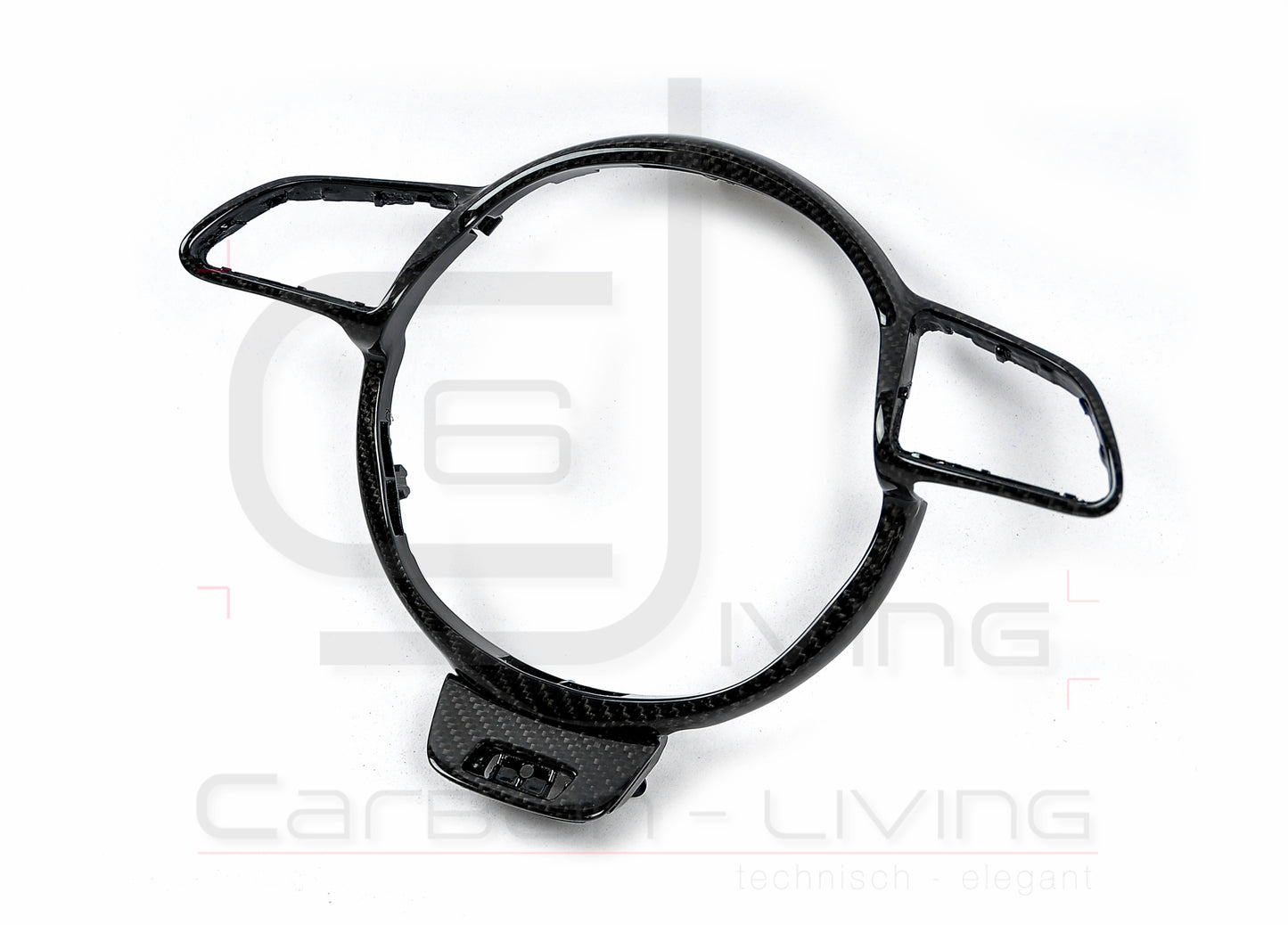 Audi A3 S-Line S3 8V Vorfacelift Carbon Blende für Lenkrad-Emblem 3-Speichen Sportlenkrad