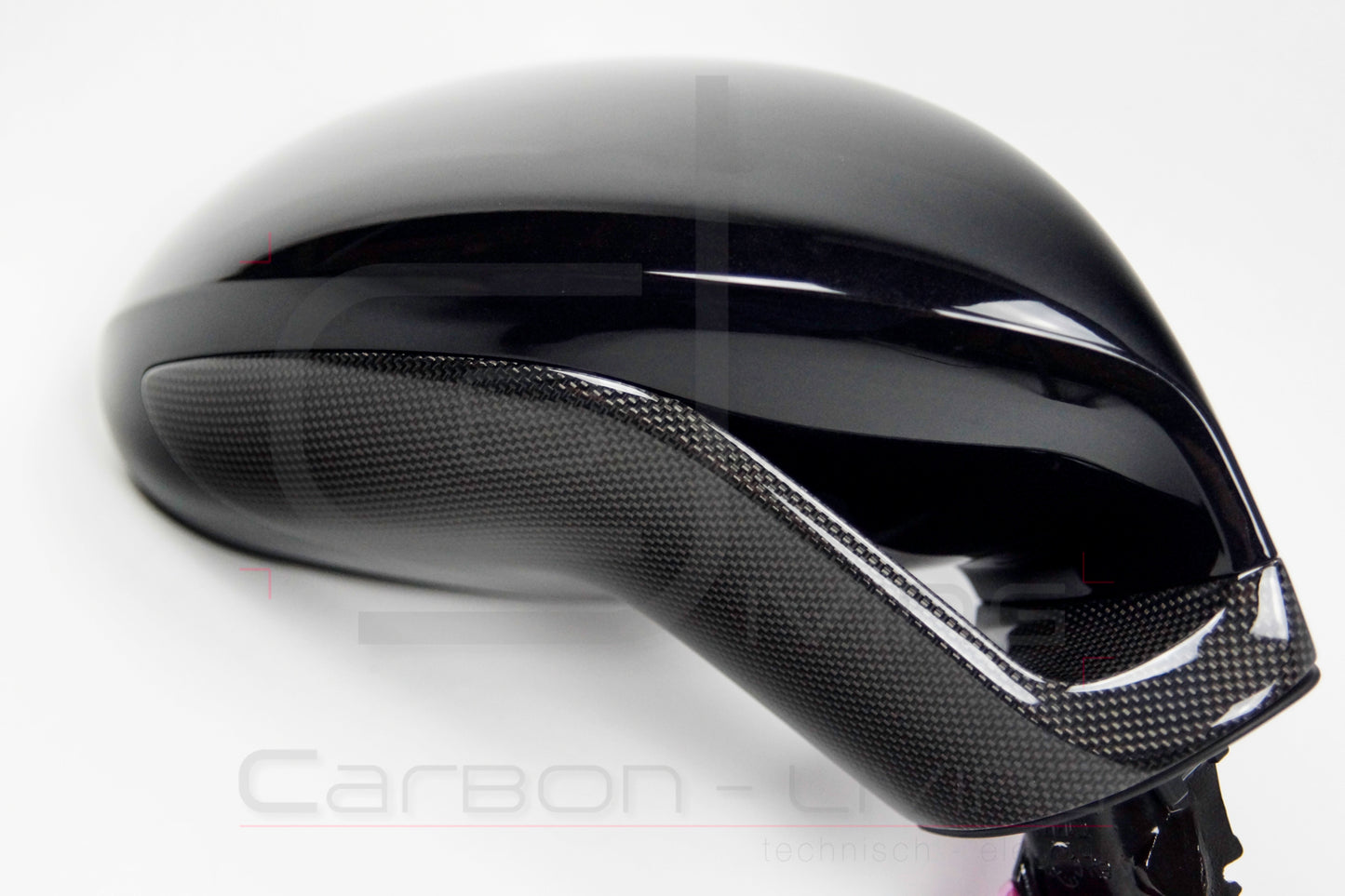 Porsche Boxster Cayman Spyder 981 S GTS GT4 Sport Design Carbon Spiegelstützen Spiegelgehäuse Stützen Sockel für Außenspiegel Set