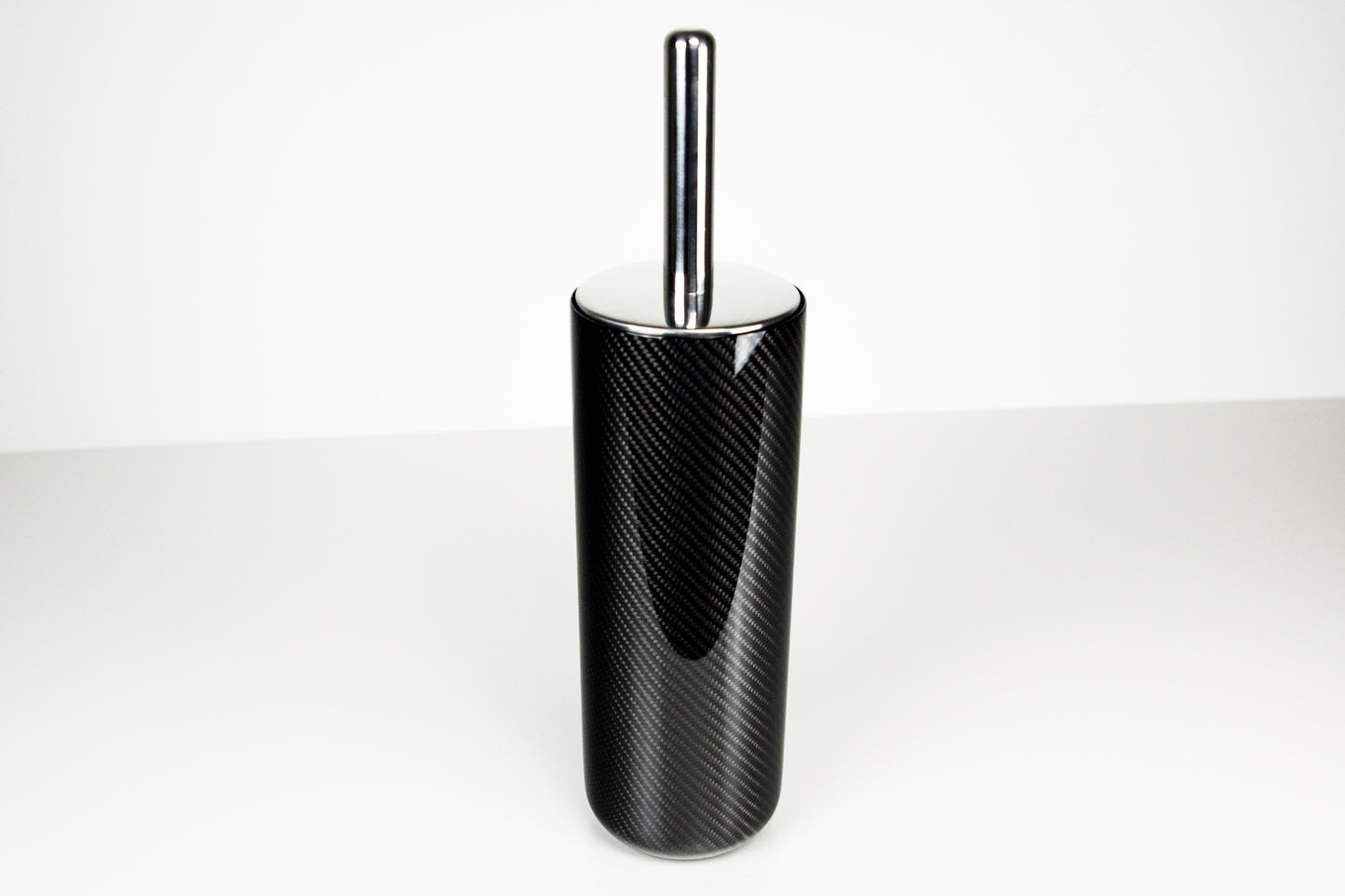 Carbon Toilettenbürstenhalter Design WC - Bürstenständer mit Bürste / Carbon Fibre Toilet Bruch Holder- Round