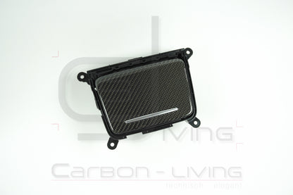 Audi A4 S4 RS4 B9 8W Facelift FL Carbon Ablagefach klappbar Deckelfach Klappfach Mittelkonsole