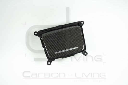 Audi A4 S4 RS4 B9 8W Facelift FL Carbon Ablagefach klappbar Deckelfach Klappfach Mittelkonsole
