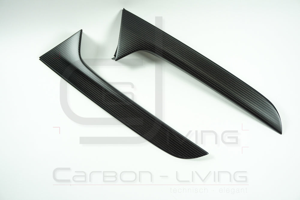 Audi A4 S-Line S4 RS4 B9 8W Avant Carbon Vertikalspoiler Aero Spoiler Spoilerblenden Set für Heckklappe