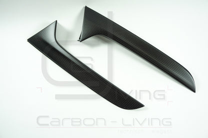 Audi A4 S-Line S4 RS4 B9 8W Avant Carbon Vertikalspoiler Aero Spoiler Spoilerblenden Set für Heckklappe