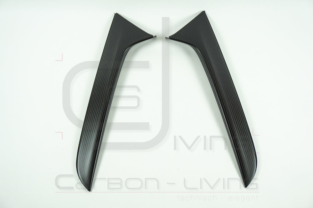 Audi A4 S-Line S4 RS4 B9 8W Avant Carbon Vertikalspoiler Aero Spoiler Spoilerblenden Set für Heckklappe