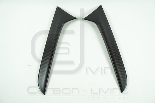 Audi A4 S-Line S4 RS4 B9 8W Avant Carbon Vertikalspoiler Aero Spoiler Spoilerblenden Set für Heckklappe