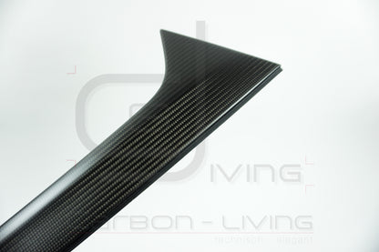 Audi A4 S-Line S4 RS4 B9 8W Avant Carbon Vertikalspoiler Aero Spoiler Spoilerblenden Set für Heckklappe