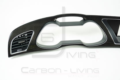 Audi A4 S4 RS4 B8 8K Facelift FL Carbon Tachoblende Kombiinstrumentblende Cockpit Blende