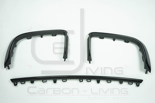 Audi RS3 8V Carbon Aufsatzleisten Zierleisten Zierblenden 3-tlg. Set für Heckdiffusor