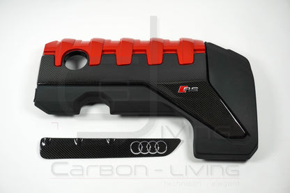 Audi TT RS 8S FV DAZA EA855 Evo Carbon Motorabdeckung Abdeckungen Verkleidungen für Motor Set