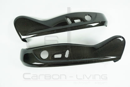 Audi A5 S5 RS5 8T Carbon Sitzgestellverkleidungen Sitzverkleidungen Sitzkonsolen Verkleidungen Set