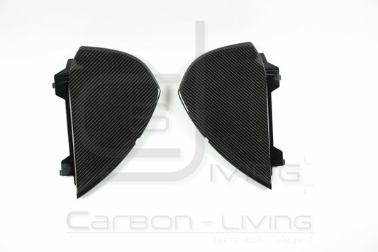 Audi TT TTS TT RS 8J Carbon Armaturenbrettblenden Abdeckungen Endkappen Verkleidungen für Armaturenbrett Set