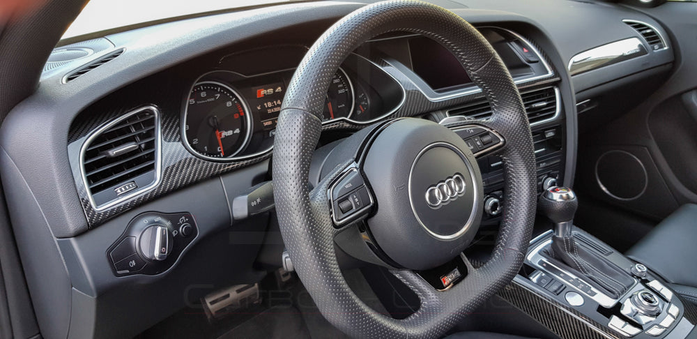 Audi A4 S4 RS4 B8 8K Facelift FL Carbon Tachoblende Kombiinstrumentblende Cockpit Blende