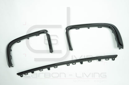 Audi RS3 8V Carbon Aufsatzleisten Zierleisten Zierblenden 3-tlg. Set für Heckdiffusor