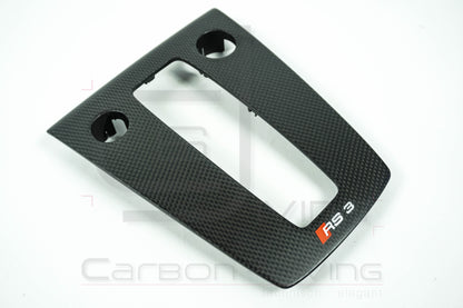 Audi A3 S-Line S3 RS3 8Y Carbon Schaltrahmen Schaltkulissenblende Schaltumrandung für Automatik S-tronic