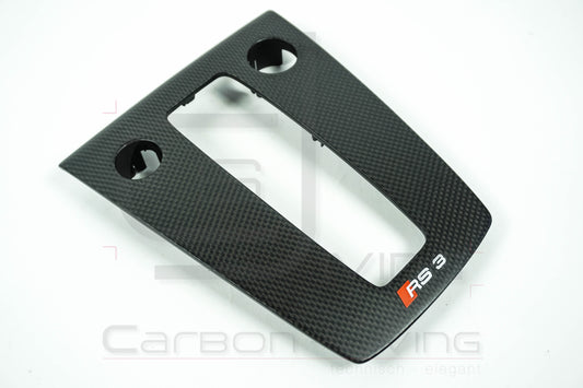 Audi A3 S-Line S3 RS3 8Y Carbon Schaltrahmen Schaltkulissenblende Schaltumrandung für Automatik S-tronic