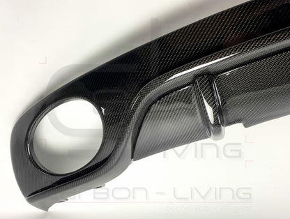 Audi TT RS 8J Carbon Heckdiffusor Heckansatz Heckblende 3-tlg. Set rear Diffuser
