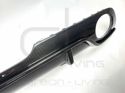 Audi TT RS 8J Carbon Heckdiffusor Heckansatz Heckblende 3-tlg. Set rear Diffuser