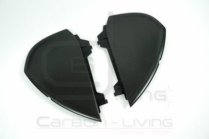 Audi TT TTS TT RS 8J Carbon Armaturenbrettblenden Abdeckungen Endkappen Verkleidungen für Armaturenbrett Set