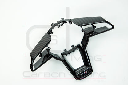 Audi TT S-Line TTS 8S FV Carbon Lenkradblende Lenkradspange Schalterblende für Lenkrad - ohne Start-/Stop & Drive-Select Tasten