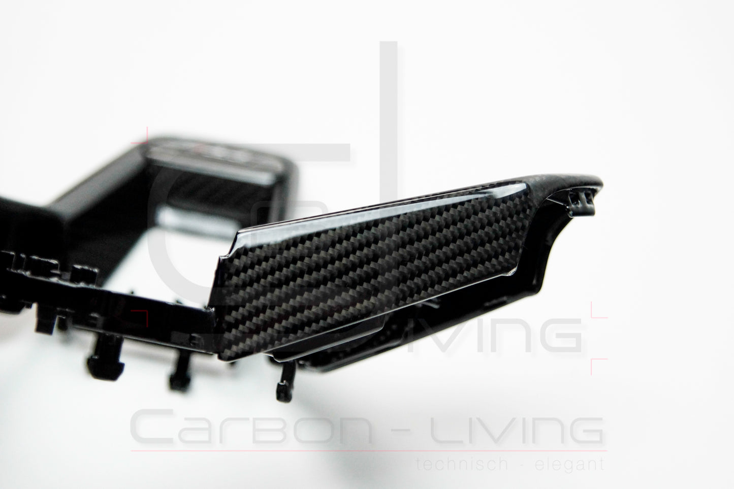 Audi TT S-Line TTS 8S FV Carbon Lenkradblende Lenkradspange Schalterblende für Lenkrad - ohne Start-/Stop & Drive-Select Tasten
