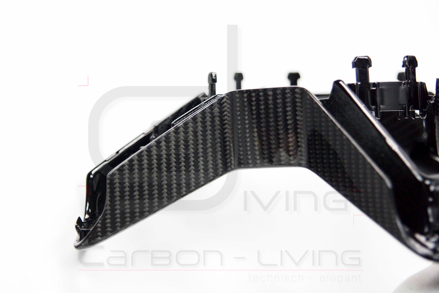 Audi TT S-Line TTS 8S FV Carbon Lenkradblende Lenkradspange Schalterblende für Lenkrad - ohne Start-/Stop & Drive-Select Tasten