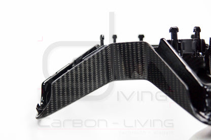 Audi TT S-Line TTS 8S FV Carbon Lenkradblende Lenkradspange Schalterblende für Lenkrad - ohne Start-/Stop & Drive-Select Tasten