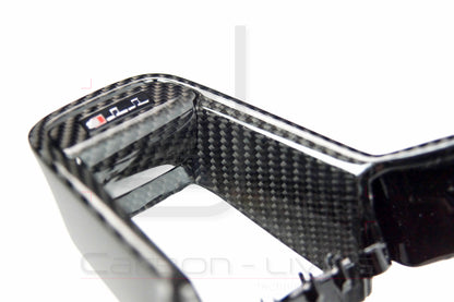 Audi TT S-Line TTS 8S FV Carbon Lenkradblende Lenkradspange Schalterblende für Lenkrad - ohne Start-/Stop & Drive-Select Tasten