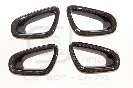 Audi A3 S3 RS3 8P Carbon obere Blenden Verkleidungen für Sitzlehne Motorsport-Schalensitze Recaro