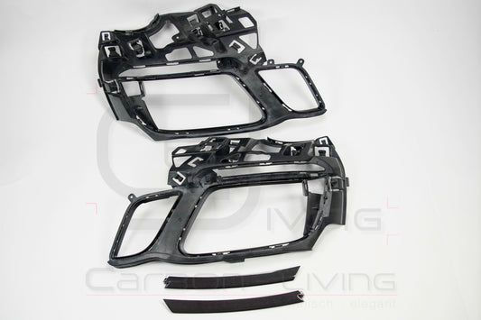 Porsche 911 991.2 Carrera Targa S 4 4S GTS Carbon Lufteinlassrahmen Rahmen Lufteinlässe Luftführung seitlich für Frontstoßstange front bumper