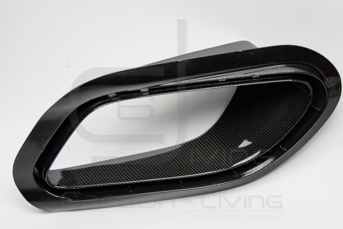Porsche 911 991.2 Carrera Targa S 4 4S GTS Carbon Luftauslassrahmen Rahmen Luftführung seitlich für Heckstoßstange rear bumper