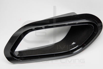 Porsche 911 991.2 Carrera Targa S 4 4S GTS Carbon Luftauslassrahmen Rahmen Luftführung seitlich für Heckstoßstange rear bumper