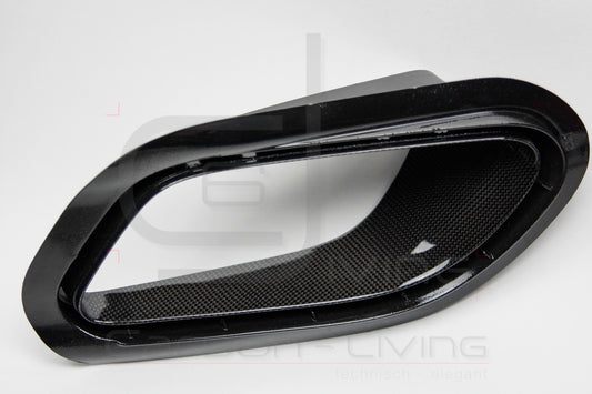 Porsche 911 991.2 Carrera Targa S 4 4S GTS Carbon Luftauslassrahmen Rahmen Luftführung seitlich für Heckstoßstange rear bumper