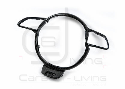 Audi A3 S-Line S3 8V Vorfacelift Carbon Blende für Lenkrad-Emblem 3-Speichen Sportlenkrad