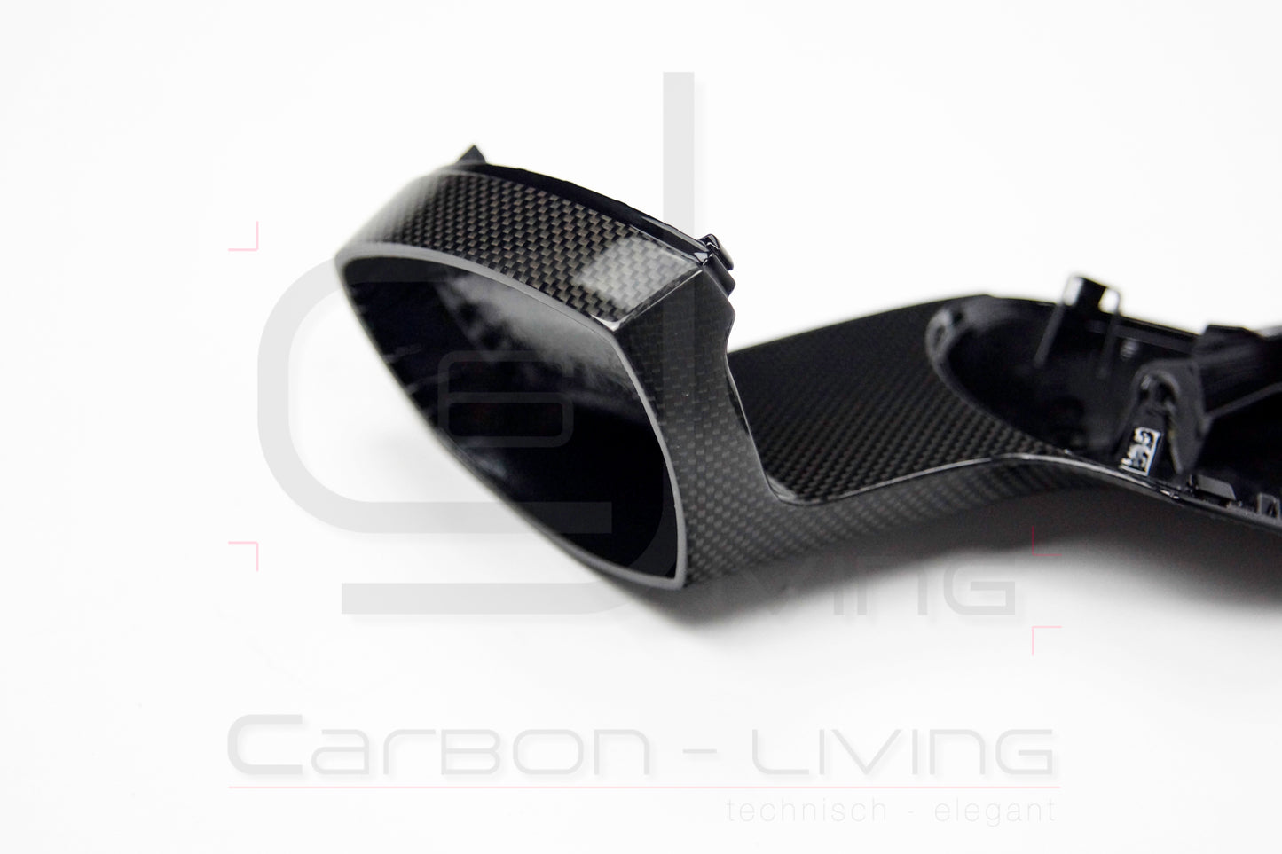 Porsche Boxster Cayman Spyder 981 S GTS GT4 Sport Design Carbon Spiegelstützen Spiegelgehäuse Stützen Sockel für Außenspiegel Set