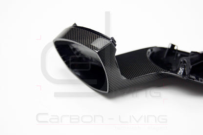 Porsche Boxster Cayman Spyder 981 S GTS GT4 Sport Design Carbon Spiegelstützen Spiegelgehäuse Stützen Sockel für Außenspiegel Set