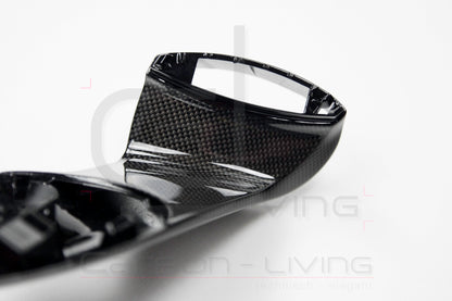 Porsche Boxster Cayman Spyder 981 S GTS GT4 Sport Design Carbon Spiegelstützen Spiegelgehäuse Stützen Sockel für Außenspiegel Set