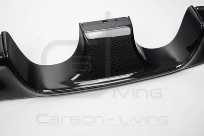Porsche 911 991.2 Carrera Targa S 4 4S GTS Sport Design Carbon Einsatz Eindrohreinfassung Blende für Heckdiffusor rear Diffusor
