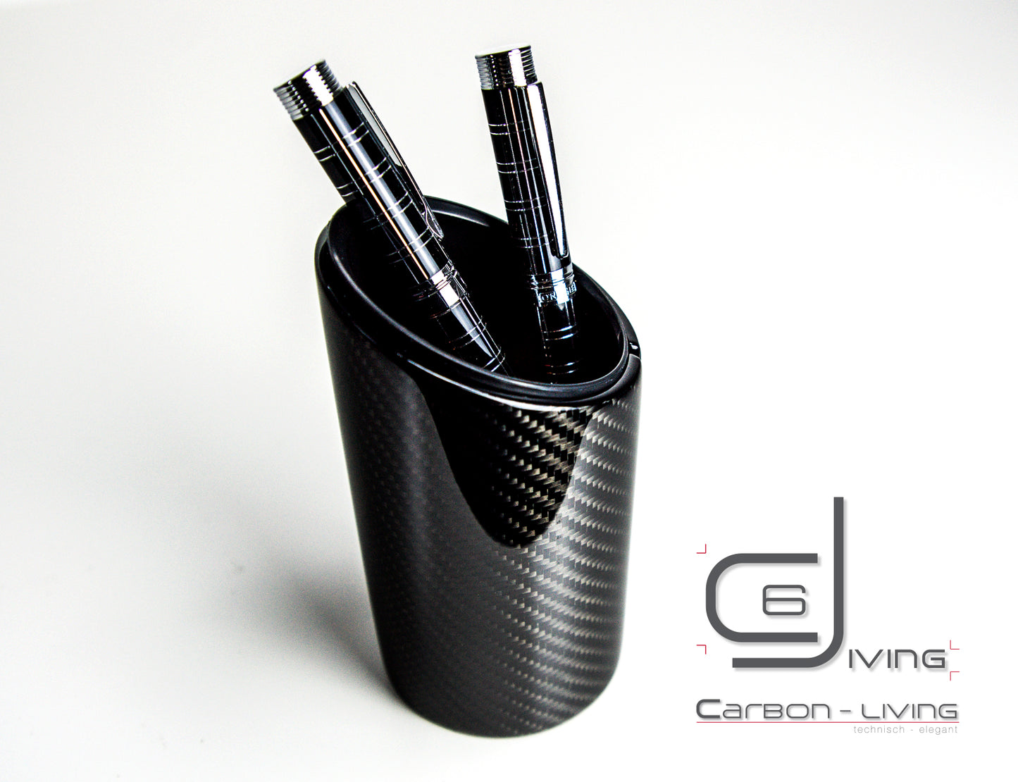 Carbon Stifteköcher Stiftehalter Stifteständer Stiftständer / Fibre Pen Pencil Cup Holder