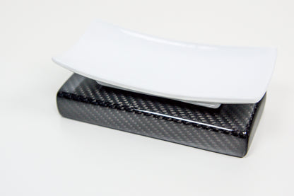 Seifenschale Seifenablage mit Carbon-Sockel / Soap Tray with Carbon Fibre Base
