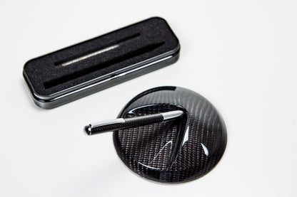 Carbon Stiftständer Stifthalter mit Carbon Kugelschreiber / Carbon Fibre Pen Holder