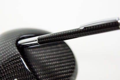 Carbon Stiftständer Stifthalter mit Carbon Kugelschreiber / Carbon Fibre Pen Holder