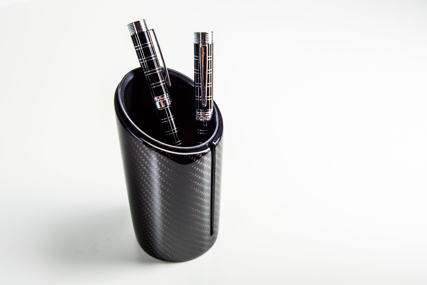 Carbon Stifteköcher Stiftehalter Stifteständer / Fibre Pen Cup Pen Holder