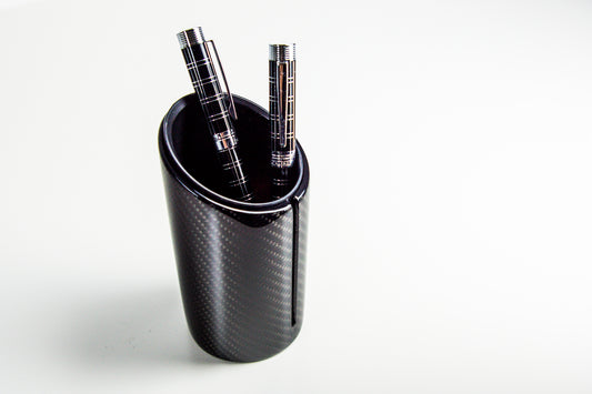 Carbon Stifteköcher Stiftehalter Stifteständer / Fibre Pen Cup Pen Holder