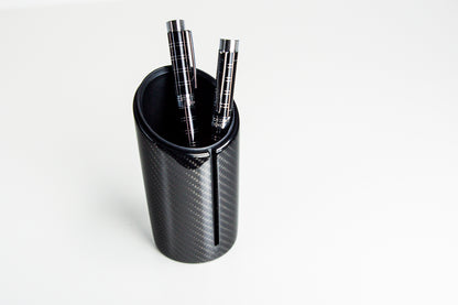 Carbon Stifteköcher Stiftehalter Stifteständer / Fibre Pen Cup Pen Holder