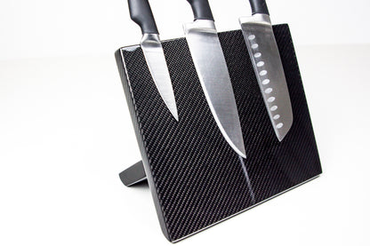 Carbon Messerbrett Messerständer magnetisch / Carbon Fibre Magnetic Knife Board