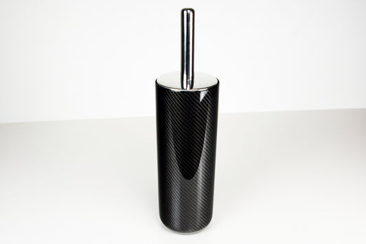 Carbon Toilettenbürstenhalter Design WC - Bürstenständer mit Bürste / Carbon Fibre Toilet Bruch Holder- Round