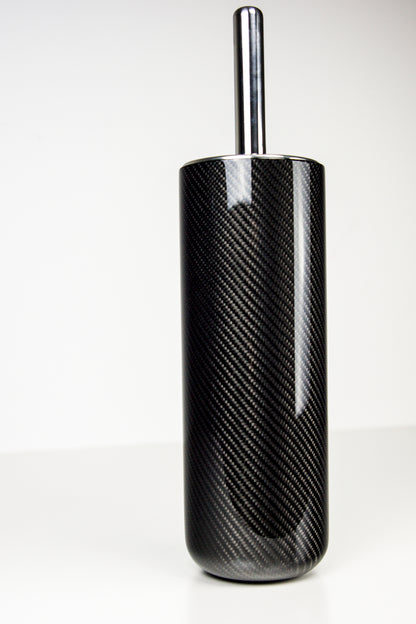 Carbon Toilettenbürstenhalter Design WC - Bürstenständer mit Bürste / Carbon Fibre Toilet Bruch Holder- Round
